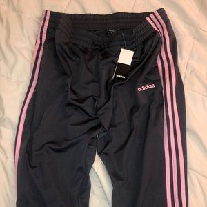 Pink and Gray Adidas Sweatpants